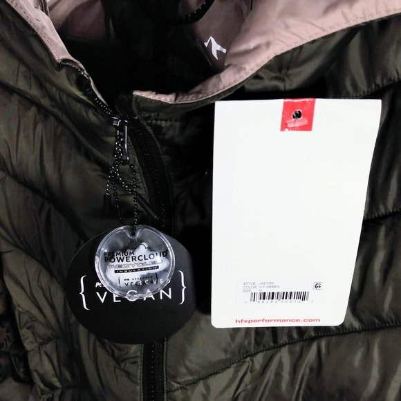 HFX Performance Puffer Jacket-Olive Green-Medium-New with Tags - Picture 2 of 3